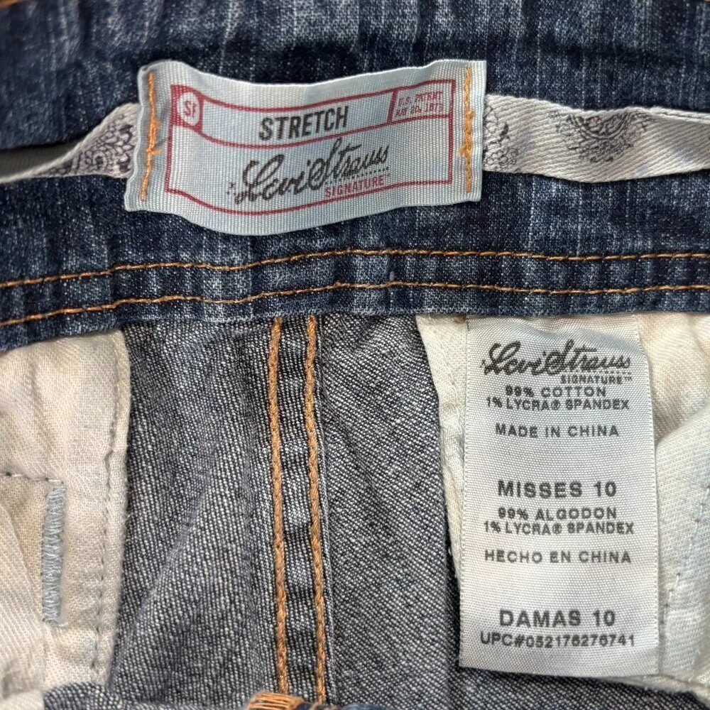 Signature Levi Strauss Denim Jean Capris Size Misses 10   Lot A